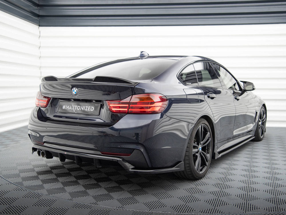 Maxton Design - Central Rear Splitter (Vertical Bars) BMW 4 Coupe / Gran Coupe / Cabrio M-Pack F32 / F36 / F33