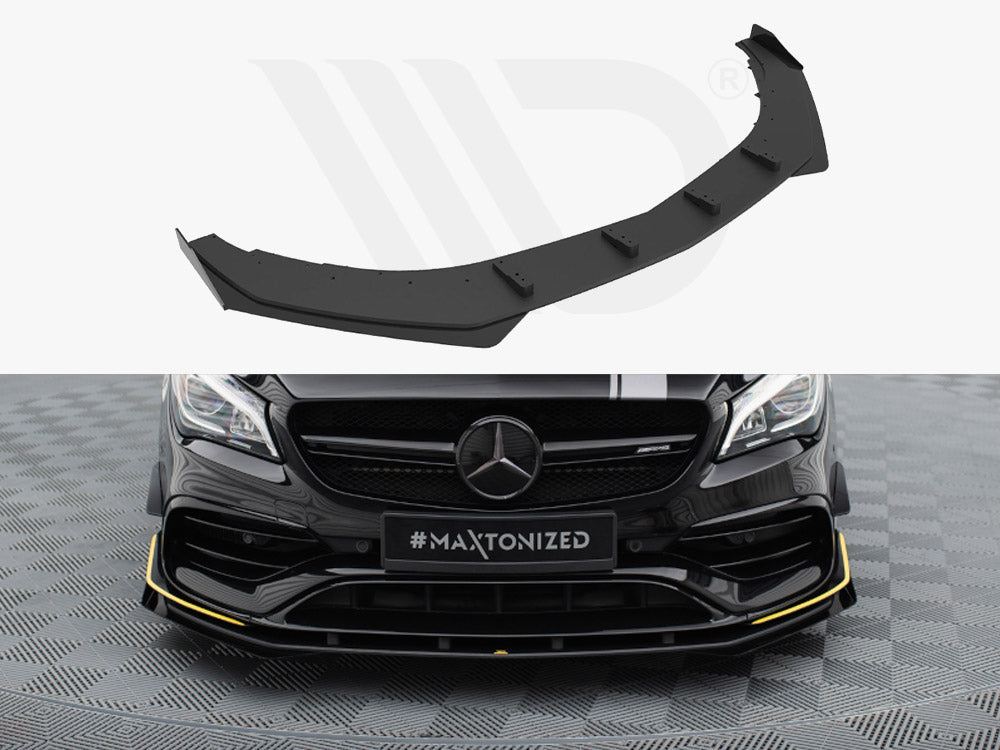 Maxton Design - STREET PRO FRONT SPLITTER + FLAPS MERCEDES-AMG CLA 45 AERO C117 FACELIFT