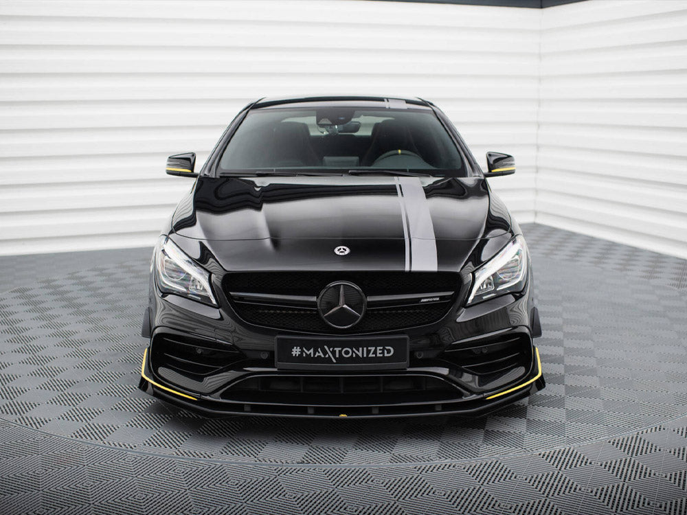 Maxton Design - STREET PRO FRONT SPLITTER + FLAPS MERCEDES-AMG CLA 45 AERO C117 FACELIFT