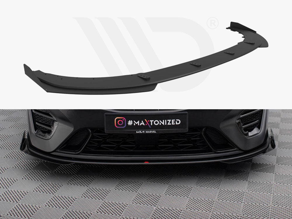 Maxton Design - Street PRO Front Splitter + Flaps Kia Proceed GT Mk3 Facelift / Ceed GT / GT - Line Mk1 Facelift
