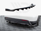 Maxton Design - CENTRAL REAR SPLITTER (VERTICAL BARS) TESLA MODEL X MK1 FACELIFT