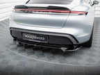 Maxton Design - CENTRAL REAR SPLITTER (VERTICAL BARS) PORSCHE TAYCAN / TAYCAN 4 / TAYCAN 4S / TAYCAN GTS MK1
