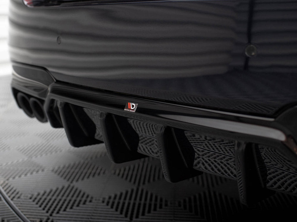 Maxton Design - REAR VALANCE V.2 BMW 5 M-PACK F10 (VERSION WITH TWO DOUBLE EXHAUSTS)