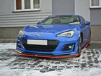 Maxton Design - Front Splitter V.5 Subaru BRZ Mk1 Facelift (BLACK AND RED)