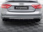 Maxton Design - REAR VALANCE AUDI A5 S-LINE COUPE / SPORTBACK 8T FACELIFT (VERSION WITH SINGLE EXHAUSTS ON BOTH SIDES)