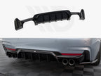 Maxton Design - REAR VALANCE BMW 4 COUPE / GRAN COUPE / CABRIO M-PACK F32 / F36 / F33 (VERSION WITH DUAL EXHAUSTS ON BOTH SIDES)