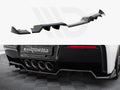 Maxton Design - Central Rear Splitter (Vertical Bars) + Rear Side Splitters Chevrolet Corvette C7