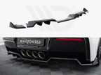 Maxton Design - Central Rear Splitter (Vertical Bars) + Rear Side Splitters Chevrolet Corvette C7