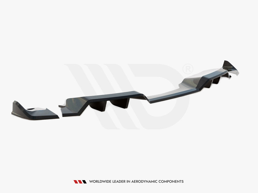 Maxton Design - Central Rear Splitter (Vertical Bars) + Rear Side Splitters Chevrolet Corvette C7