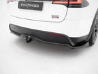 Maxton Design - Rear Splitter (Vertical Bars) V.2 Tesla Model X Mk1 Facelift