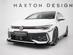Maxton Design - Street PRO Front Splitter + Flaps Volkswagen Golf GTI / GTE / R-Line Mk8 Facelift