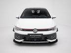 Maxton Design - Street PRO Front Splitter + Flaps Volkswagen Golf GTI / GTE / R-Line Mk8 Facelift
