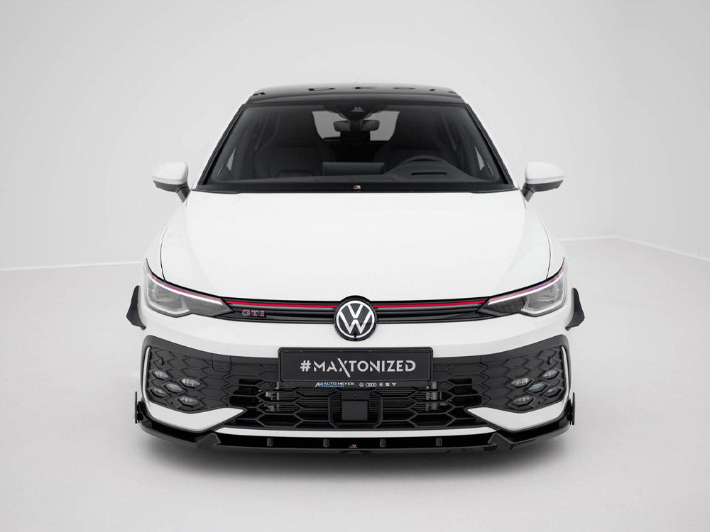 Maxton Design - Front Splitter V.2 + Flaps Volkswagen Golf GTI / GTE / R-Line Mk8 Facelift