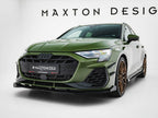 Maxton Design - Street PRO Front Splitter V.1 + Flaps Audi S3 Sportback / A3 S-line Sportback 8Y Facelift