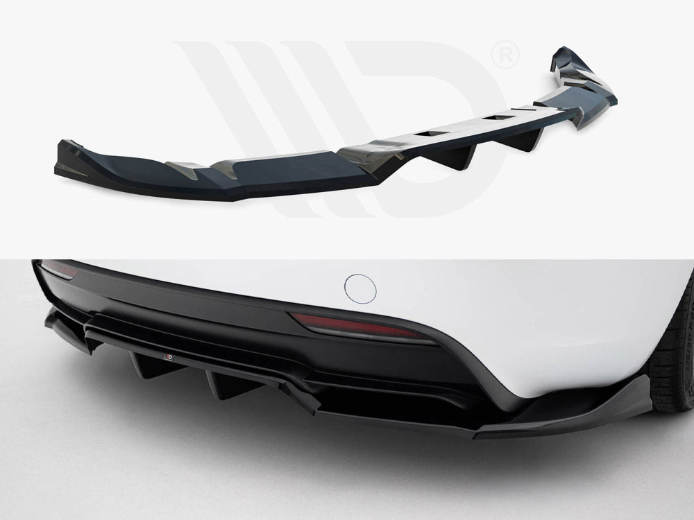 Maxton Design - Rear Splitter (Vertical Bars) V.1 Tesla Model 3 Performance Mk1 Facelift