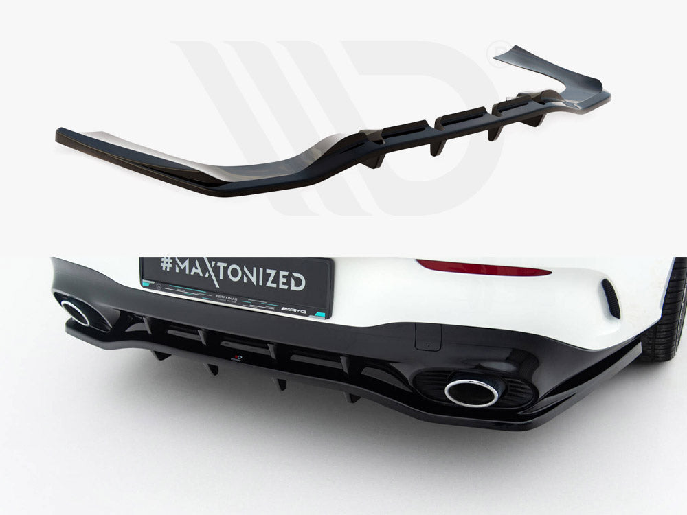 Maxton Design - Rear Splitter (Vertical Bars) Mercedes-AMG CLA 35 / 45 Coupe / Shooting Brake C118 Facelift / X118 Facelift