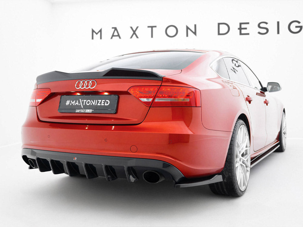 Maxton Design - Rear Valance Audi A5 S-Line Sportback 8T (Version with single exhaust tips on both sides)