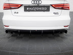 Maxton Design -  Rear Valance Audi A3 Sedan 8V Facelift (Version with single exhaust tips on both sides)