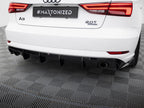 Maxton Design -  Rear Valance Audi A3 Sedan 8V Facelift (Version with single exhaust tips on both sides)