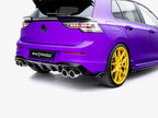 Maxton Design - Rear Side Splitters V.5 + Flaps Volkswagen Golf R Mk8 Facelift