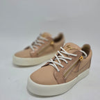 Giuseppe Zanotti May Leather Trainers Shell Pink Women's UK 3 (EU 36) Sneakers