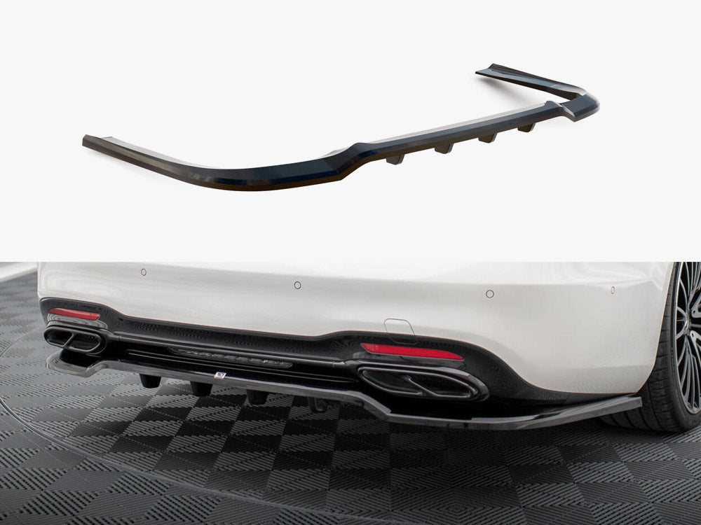 Maxton Design - Rear Splitter (Vertical Bars) Mercedes-Benz S AMG-Line W222 Facelift