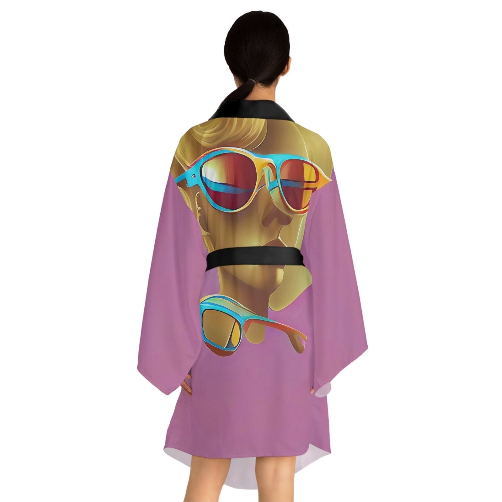 Retro Cool Pink - Womens Kimono Robe