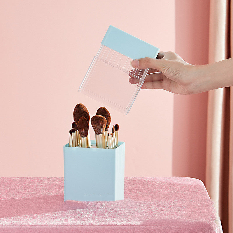 Inverted Makeup Brush Storage Bucket Dressing Table Eyeliner Powder Brush Eyebrow Pencil Lipstick Storage Box