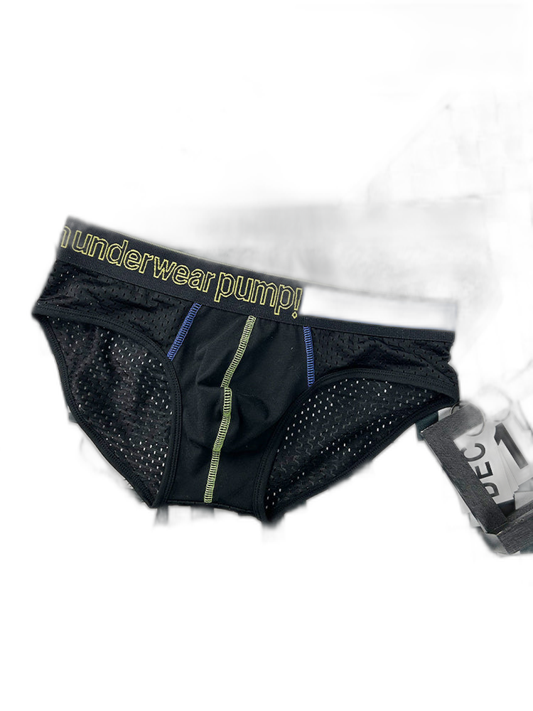 2 Pack Men's Mesh Loose Fit Sport Low-Rise Briefs
