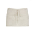 Niche, Pure And Gentle Style Cropped Low-rise Lace-up Skirt