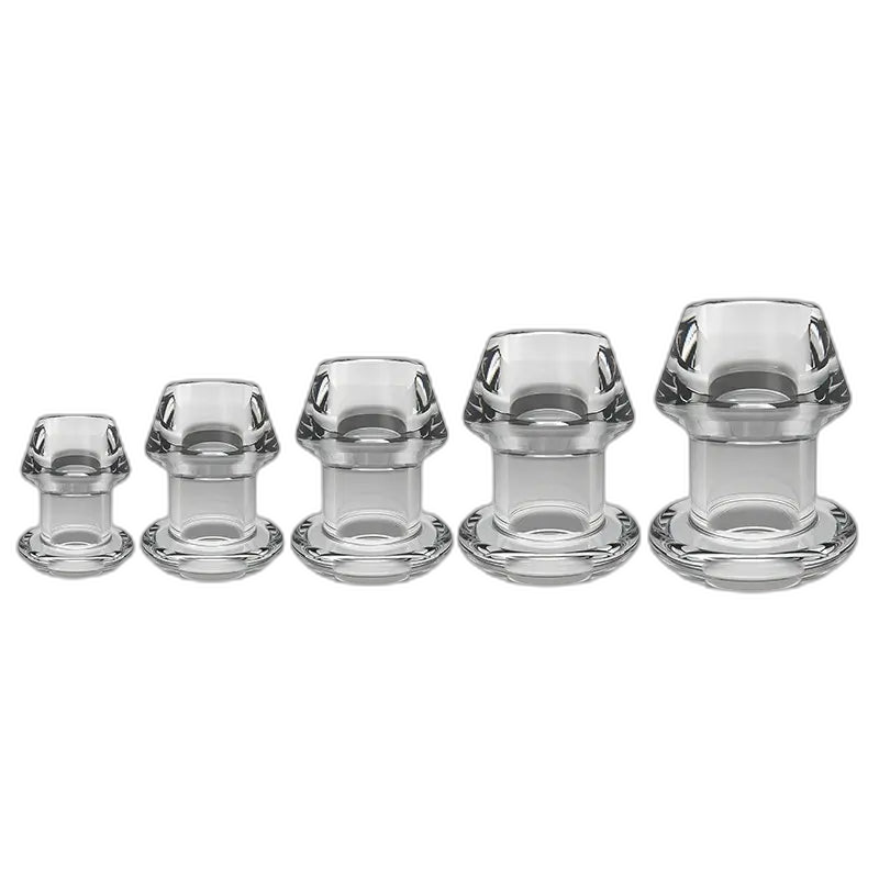 Crystal -  Clear Hollow Butt Plug - 5 Sizes