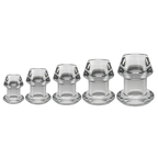 Crystal -  Clear Hollow Butt Plug - 5 Sizes