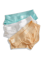 3 Pack Men's Cooling Silktech Briefs - U-Pouch Design & Checkered Antibacterial Lining