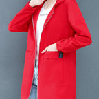 Women's Fashion Mid-Length Plus-Size Hooded Jacket