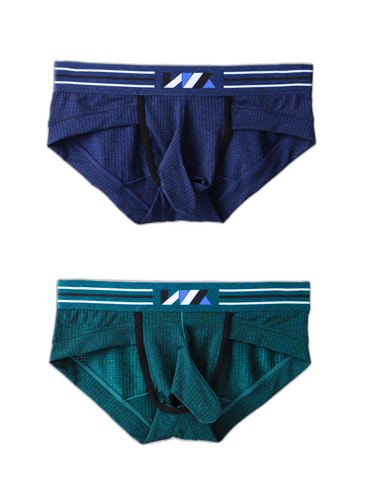 2 Pack Soft Separated Pouch Mens Briefs