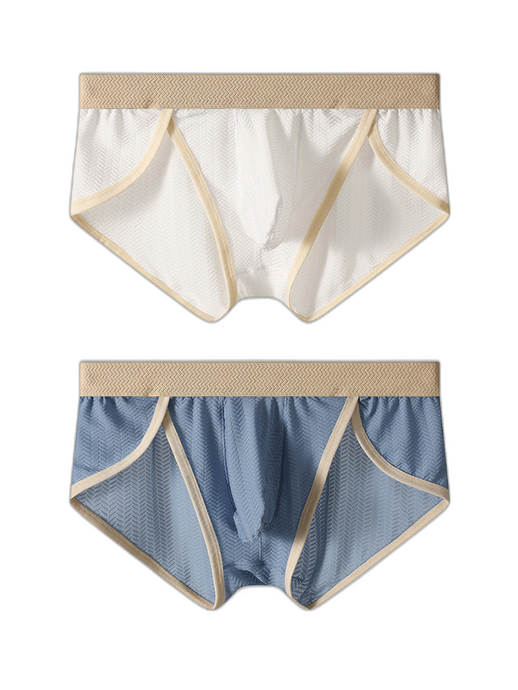2 Pack Men's Breathable High-Stretch Seamless Comfort Odor-Control Briefs