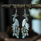 Peacock Boho Drop Earrings | Alloy Bird Ethnic Style Jewellery