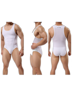 Mens Sexy Sheer Mesh Wrestling Bodysuit