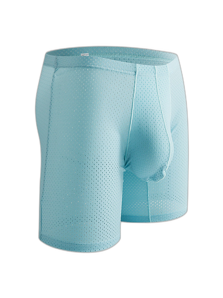 2 Pack Men's Mesh Transparent Sports Fitness Loose Boxer Briefs