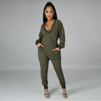 European And American Style Fashion Deep V Pocket One-piece Harem Pants