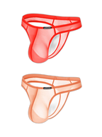 2 Pack Men's Sexy Semi-Transparent Thong