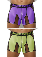2 Pack Men's Workout Anti-Chafing Quick-Dry & Breathable Mesh Stretch Boxer Briefs