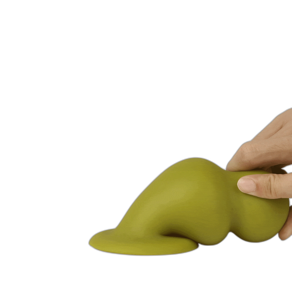 Puke - Small Anal Plug - Silicone Butt Plug - Ribbed Butt Plug