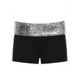 American-style Edgy Sassy Sequined Patchwork Shorts With A High Waist