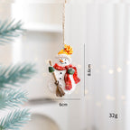 Festive Christmas Ornaments - Handcrafted Resin Gingerbread & Snowman Pendants