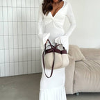 V-neck Elegant Ins Ruffle Sleeve Long Sleeve Summer Dress