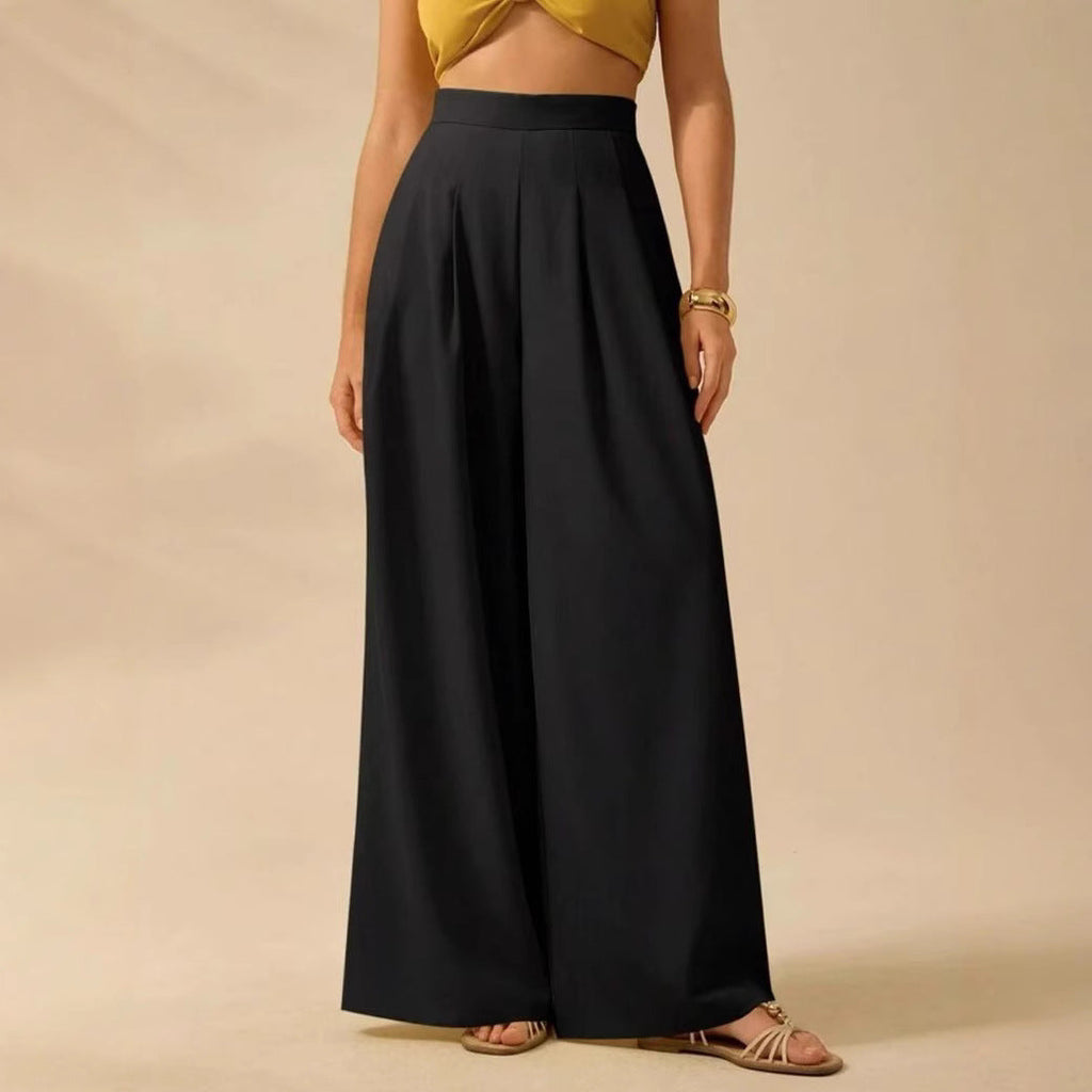 Women's Printed Casual Loose High-Waist Wide-Leg Pants