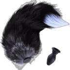 Roxy - Vibrating Anal Plug - Fox Tail Butt Plug - Ribbed Butt Plug