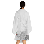 Watercolour Grey Splash - Womens Kimono Robe