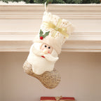 Nordic style white Christmas socks